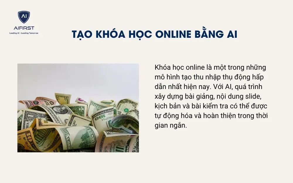 Tạo khóa học online bằng AI
