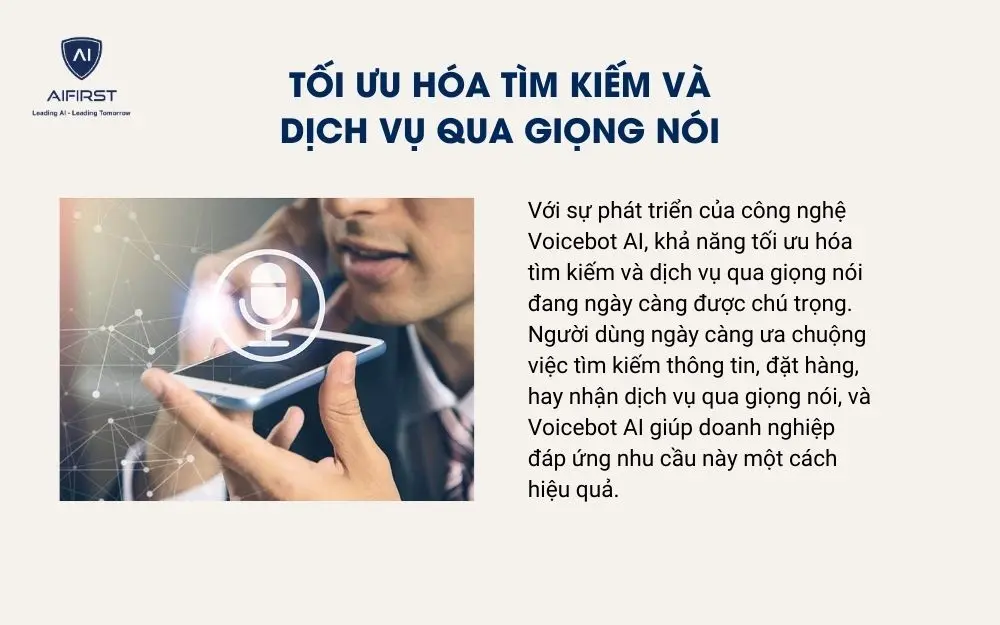 Tối ưu hóa tìm kiếm và dịch vụ qua giọng nói