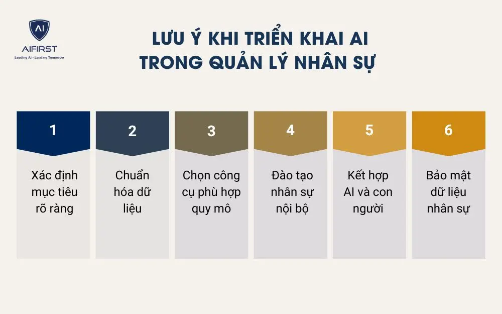 Lưu ý khi triển khai AI trong quản lý nhân sự