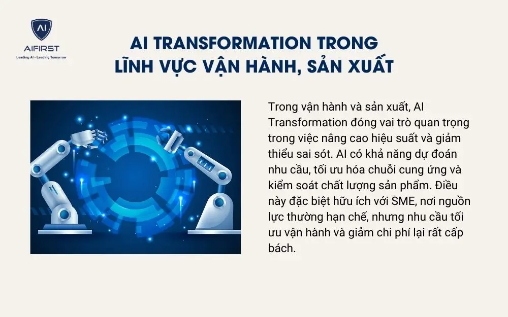 AI Transformation trong lĩnh vực vận hành, sản xuất