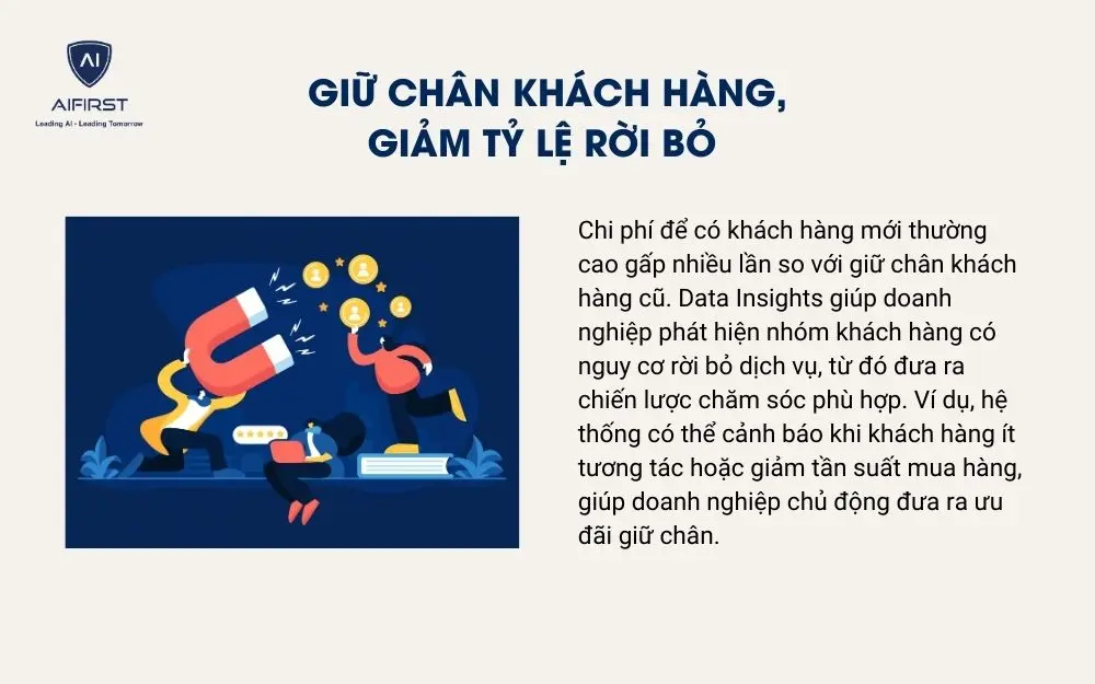 Giữ chân khách hàng, giảm tỷ lệ rời bỏ