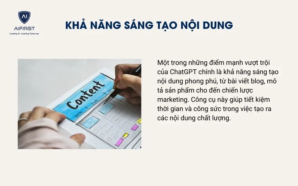 Khả năng s&aacute;ng tạo nội dung