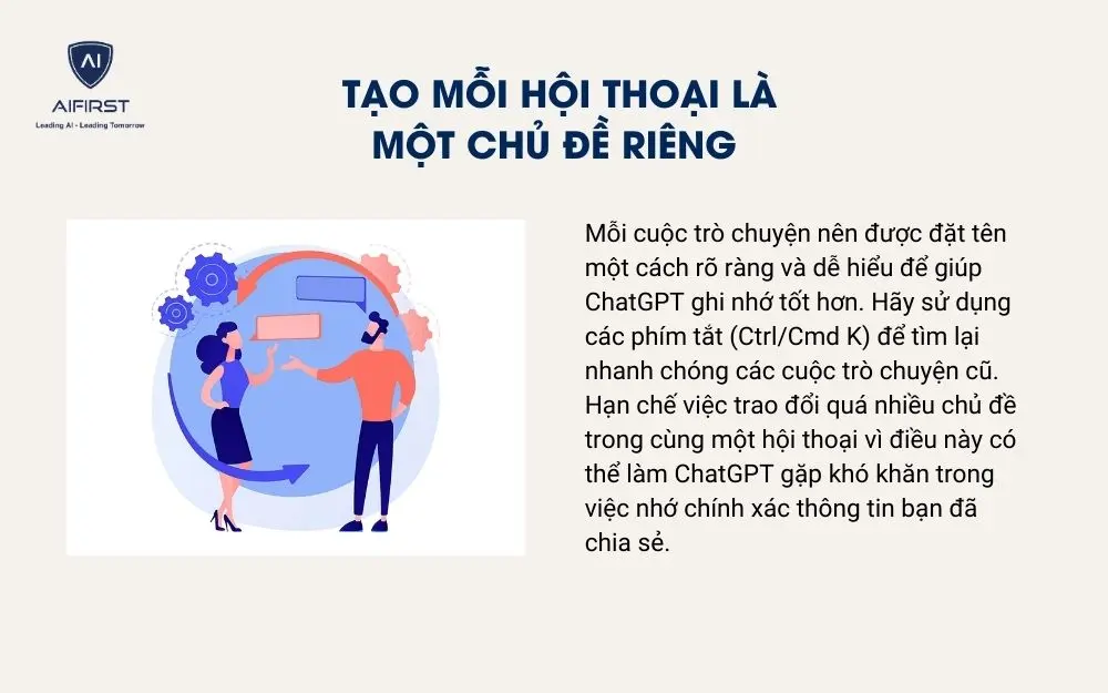 Tạo mỗi hội thoại l&agrave; một chủ đề ri&ecirc;ng
