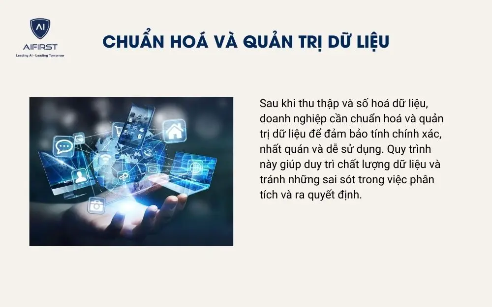 huẩn ho&aacute; v&agrave; quản trị dữ liệu