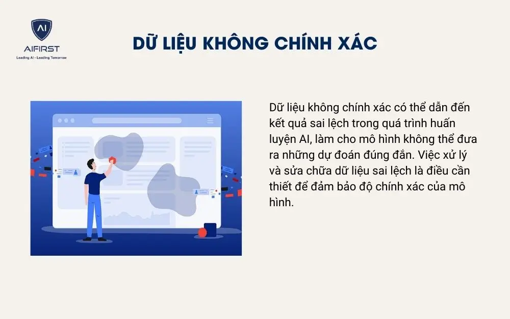 Dữ liệu không chính xác