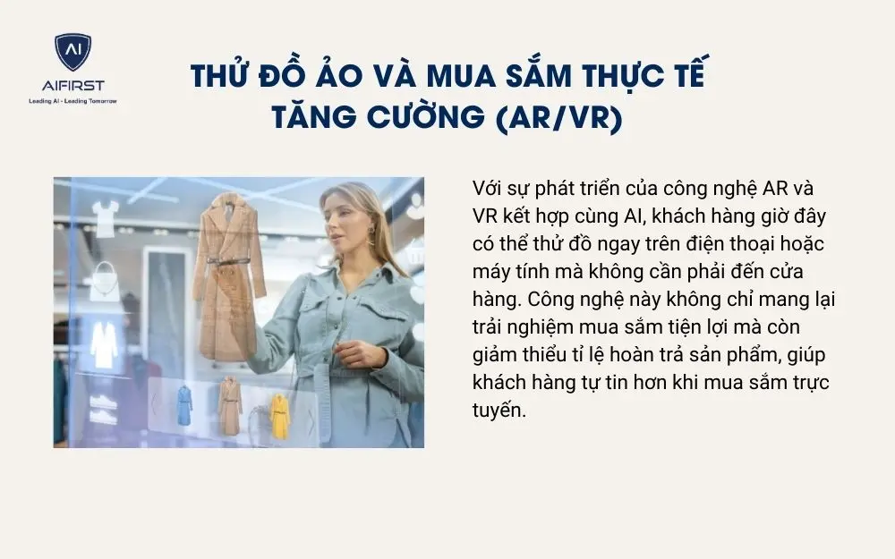 Thử đồ ảo và mua sắm thực tế tăng cường (AR/VR)