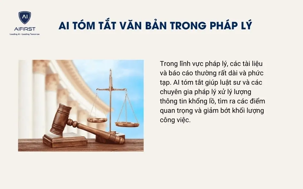 AI tóm tắt văn bản trong pháp lý