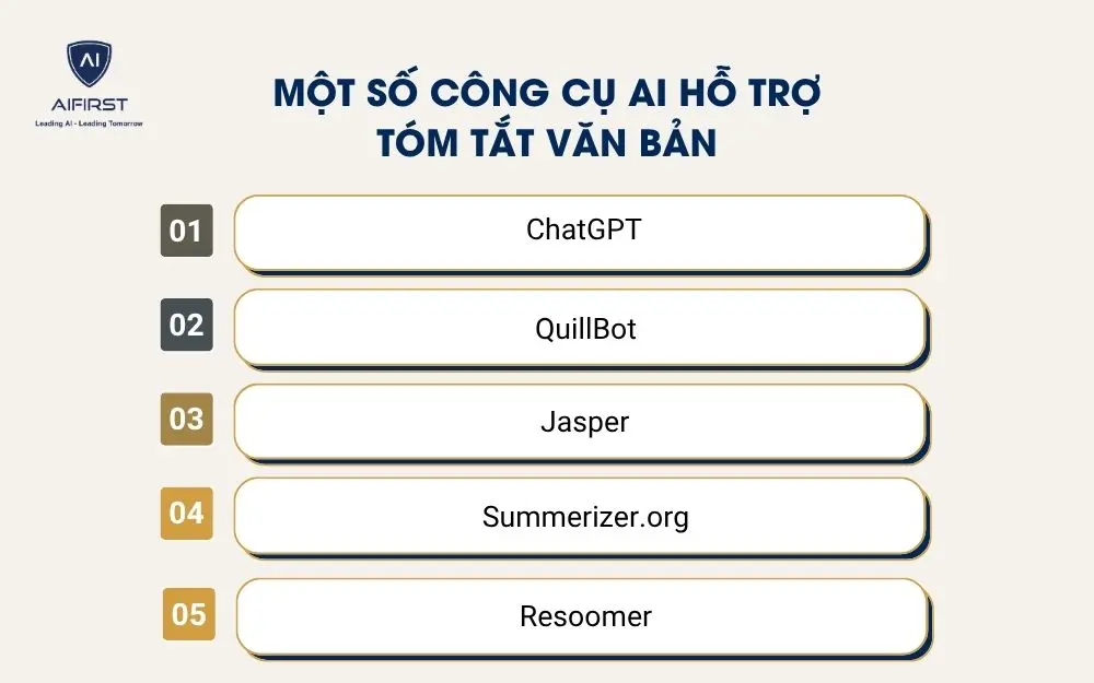 Một số công cụ AI hỗ trợ tóm tắt văn bản
