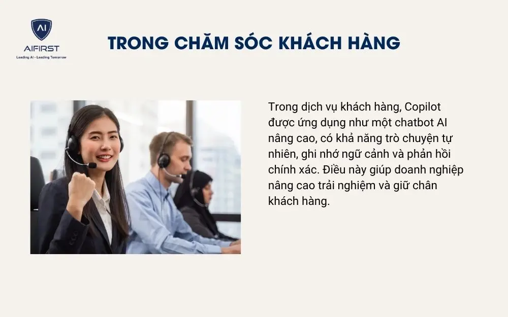 Trong chăm sóc khách hàng