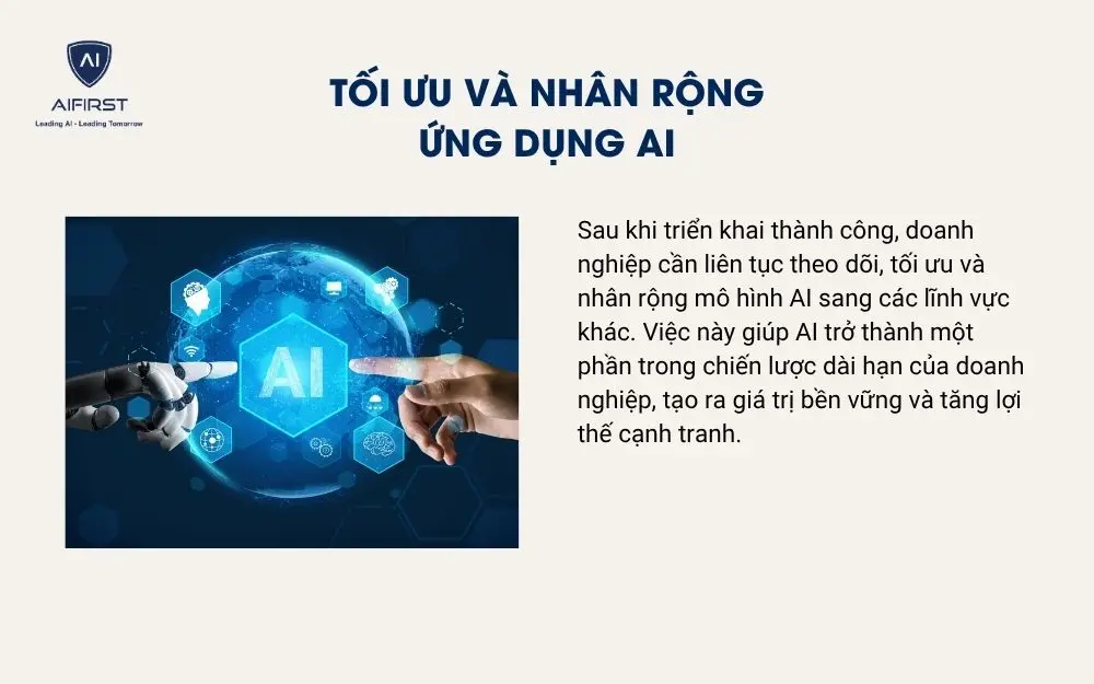 Tối ưu và nhân rộng ứng dụng AI