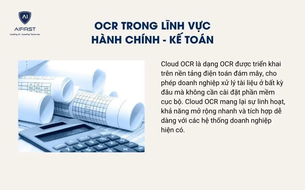 OCR trong lĩnh vực hành chính - kế toán