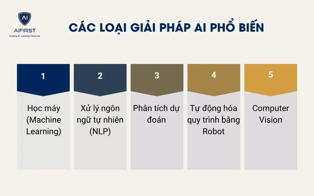 Các loại giải pháp AI phổ biến