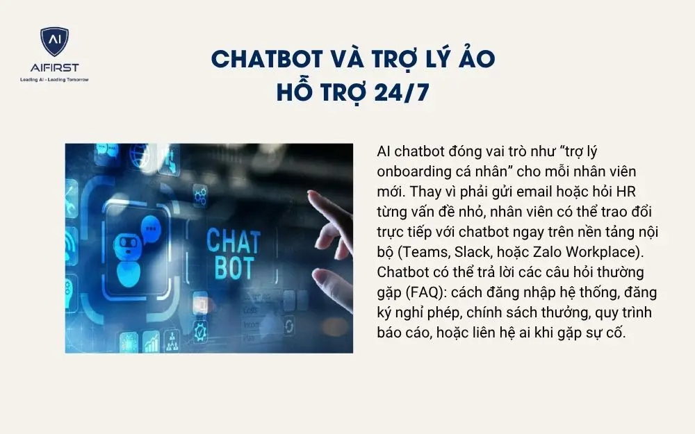 Chatbot và trợ lý ảo hỗ trợ 24/7