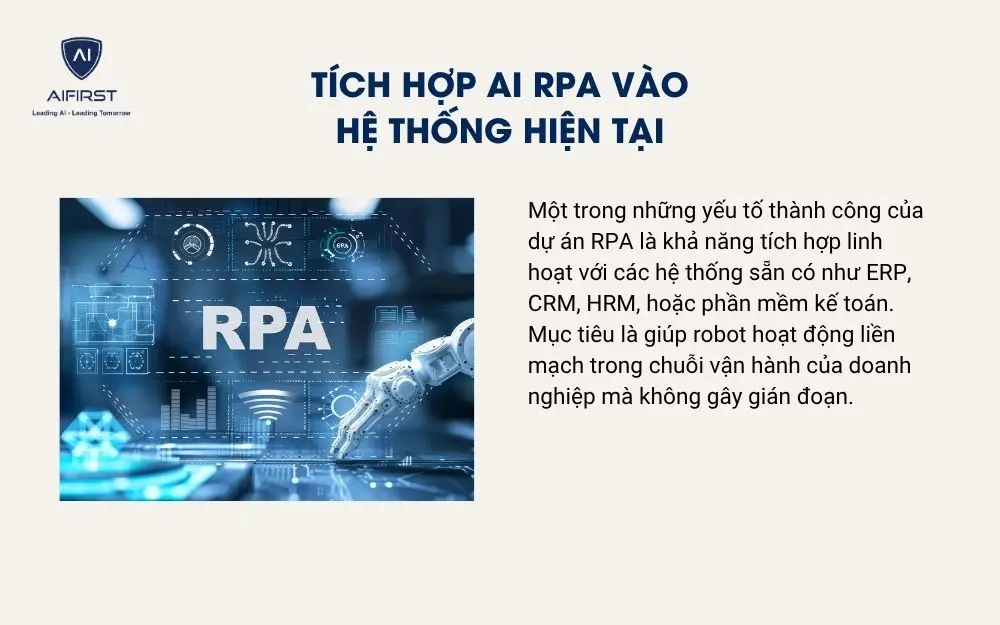 Tích hợp AI RPA vào hệ thống hiện tại