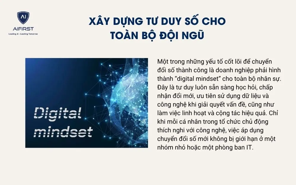 Xây dựng tư duy số cho toàn bộ đội ngũ
