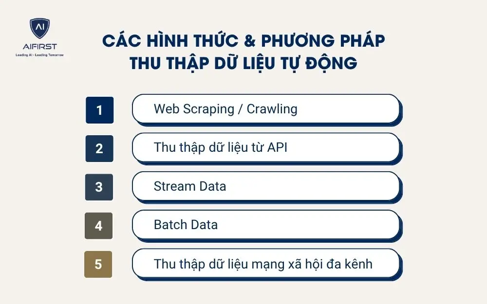Các hình thức & phương pháp thu thập dữ liệu tự động