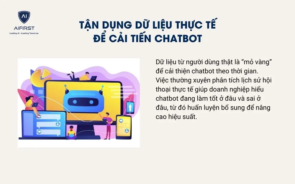 Tận dụng dữ liệu thực tế để cải tiến chatbot