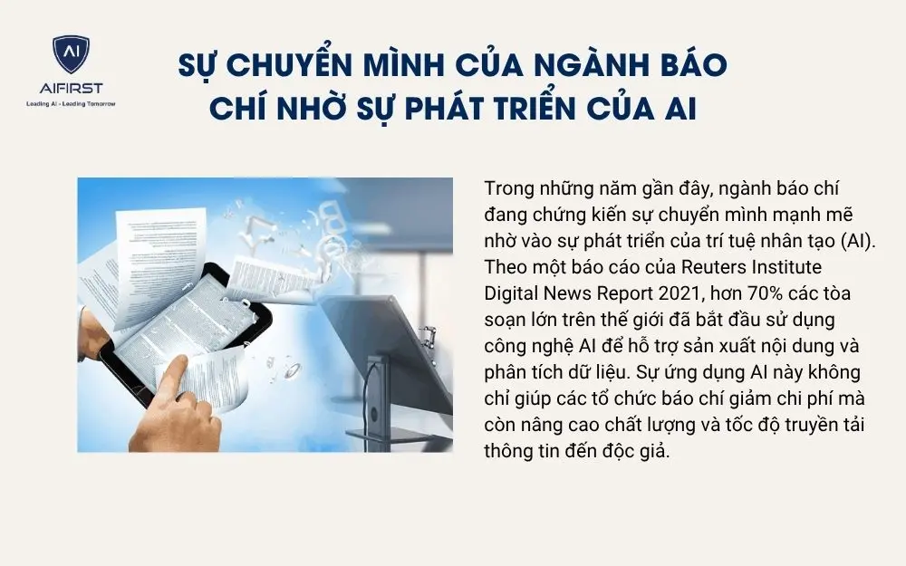 Sự chuyển m&igrave;nh của ng&agrave;nh b&aacute;o ch&iacute; nhờ sự ph&aacute;t triển của AI