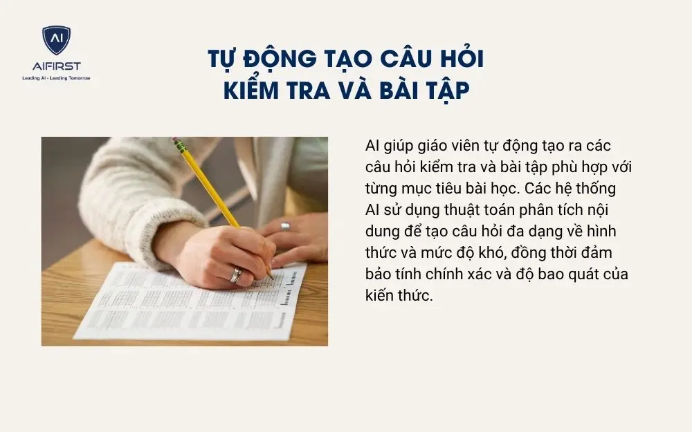 Tự động tạo c&acirc;u hỏi kiểm tra v&agrave; b&agrave;i tập