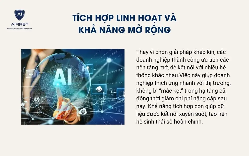 T&iacute;ch hợp linh hoạt v&agrave; khả năng mở rộng
