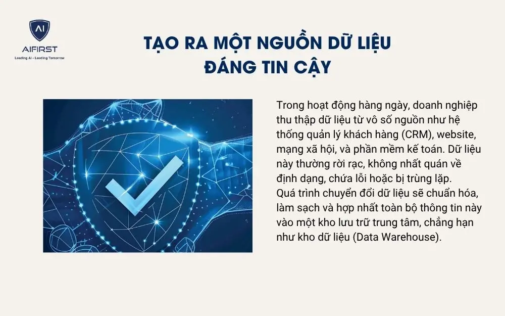 Tạo ra một nguồn dữ liệu đáng tin cậy