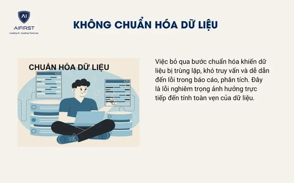 Không chuẩn hóa dữ liệu