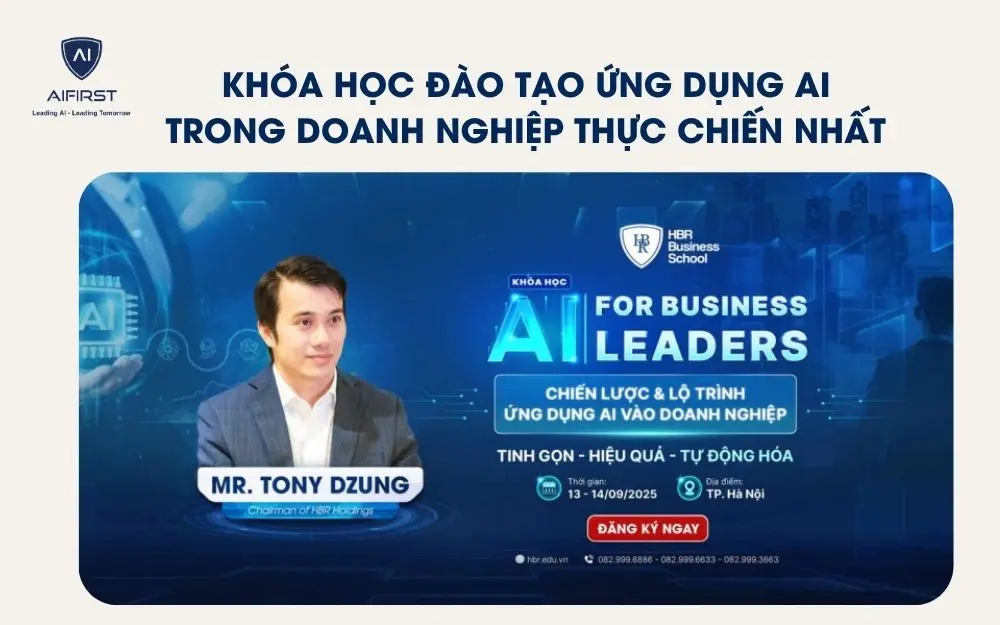 Khóa học đào tạo ứng dụng AI trong doanh nghiệp thực chiến nhất