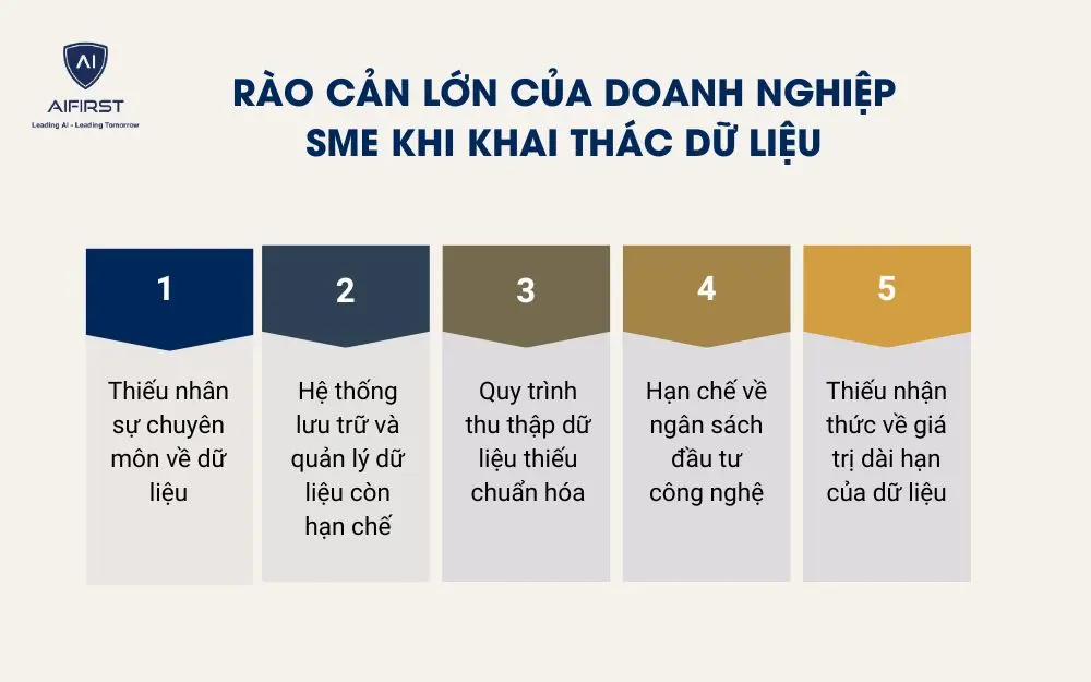 R&agrave;o cản lớn của doanh nghiệp SME khi khai th&aacute;c dữ liệu
