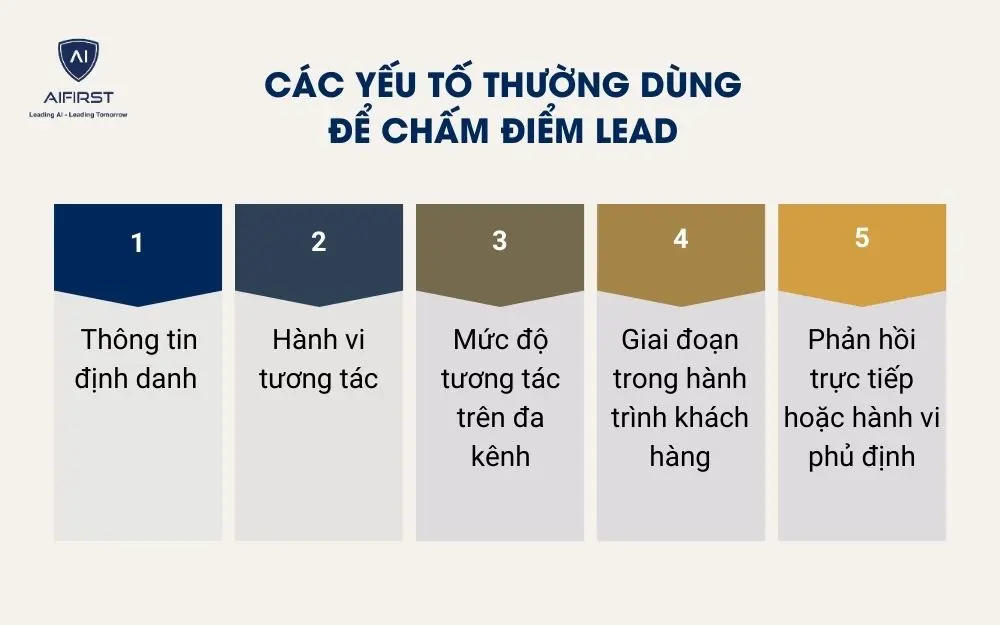 C&aacute;c yếu tố thường d&ugrave;ng để chấm điểm Lead