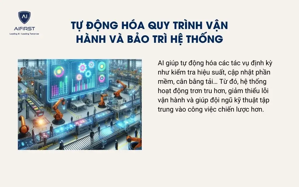 Tự động h&oacute;a quy tr&igrave;nh vận h&agrave;nh v&agrave; bảo tr&igrave; hệ thống