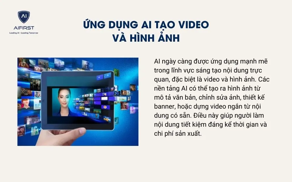 Ứng dụng AI tạo video v&agrave; h&igrave;nh ảnh