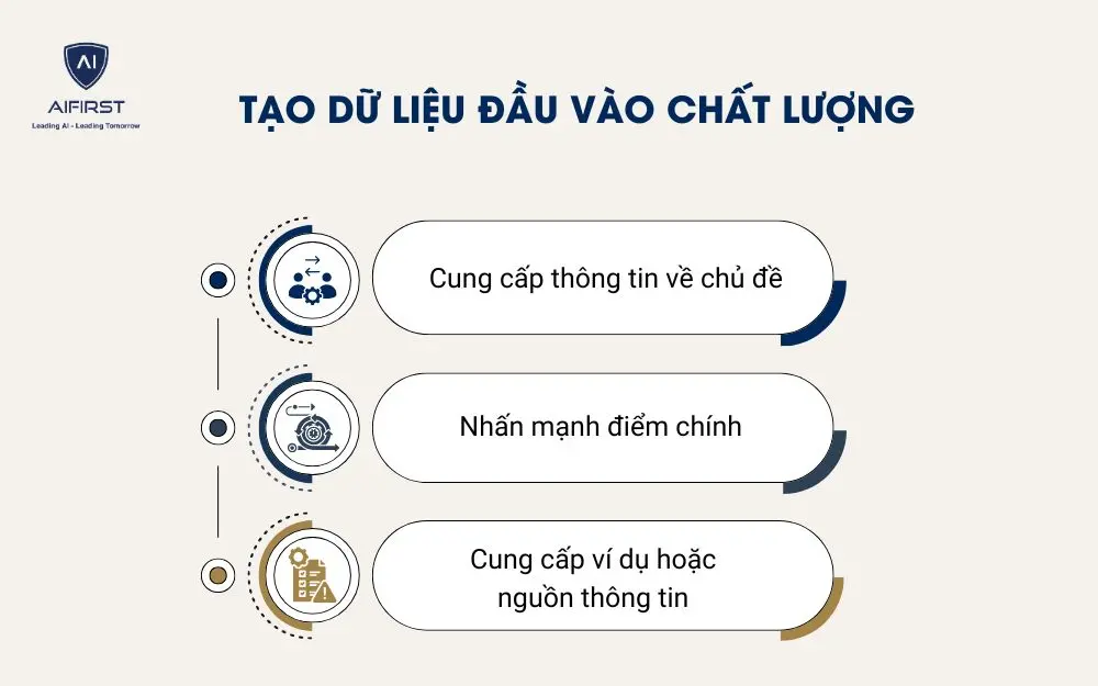 Tạo dữ liệu đầu v&agrave;o chất lượng