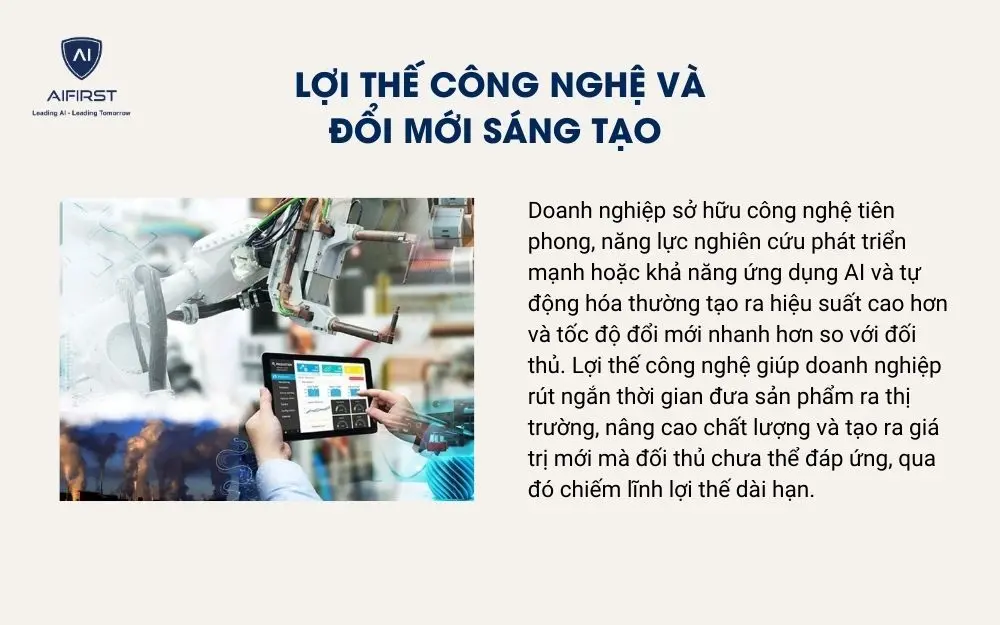 Lợi thế c&ocirc;ng nghệ v&agrave; đổi mới s&aacute;ng tạo