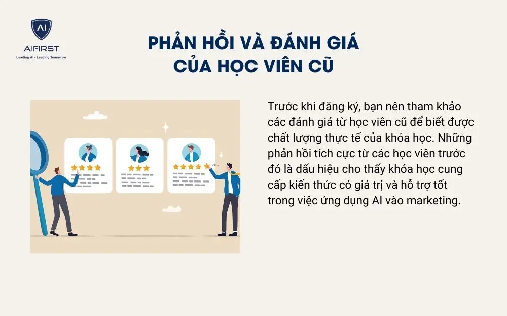 Phản hồi v&agrave; đ&aacute;nh gi&aacute; của học vi&ecirc;n cũ