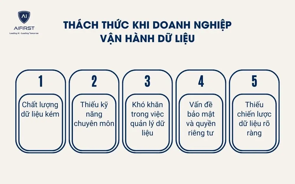 Th&aacute;ch thức khi doanh nghiệp vận h&agrave;nh dữ liệu