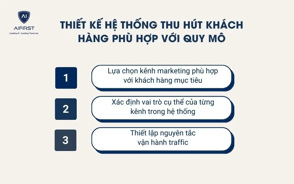 Thiết kế hệ thống thu h&uacute;t kh&aacute;ch h&agrave;ng ph&ugrave; hợp với quy m&ocirc;