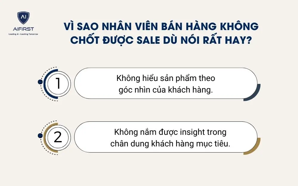 V&igrave; sao nh&acirc;n vi&ecirc;n b&aacute;n h&agrave;ng kh&ocirc;ng chốt được sale d&ugrave; n&oacute;i rất hay?