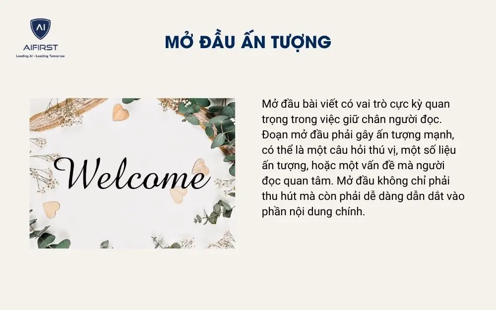 Mở đầu ấn tượng