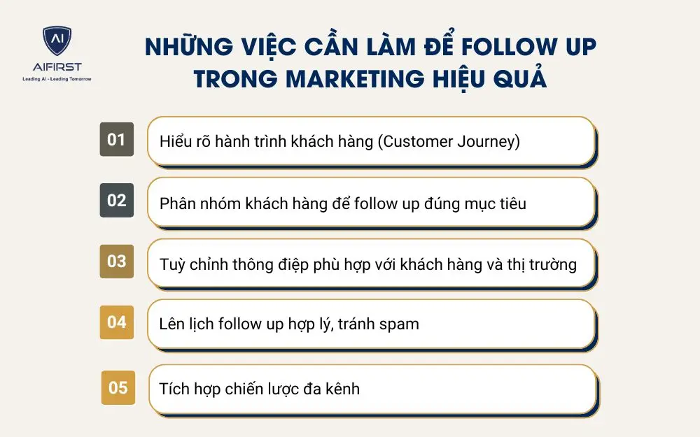 Những việc cần l&agrave;m để follow up trong marketing hiệu quả