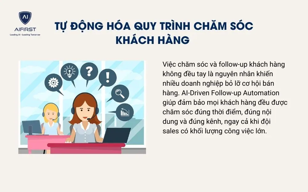 Tự động h&oacute;a quy tr&igrave;nh chăm s&oacute;c kh&aacute;ch h&agrave;ng