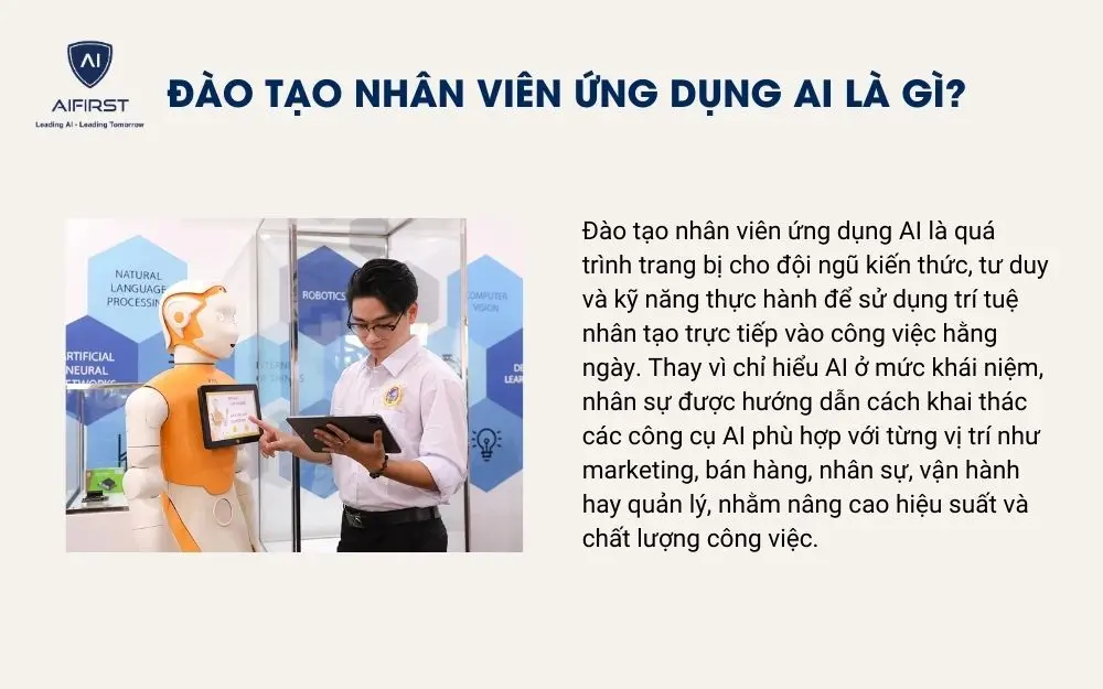 Đ&agrave;o tạo nh&acirc;n vi&ecirc;n ứng dụng AI l&agrave; g&igrave;?