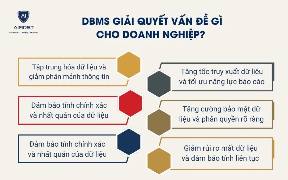 DBMS giải quyết vấn đề g&igrave; cho doanh nghiệp?
