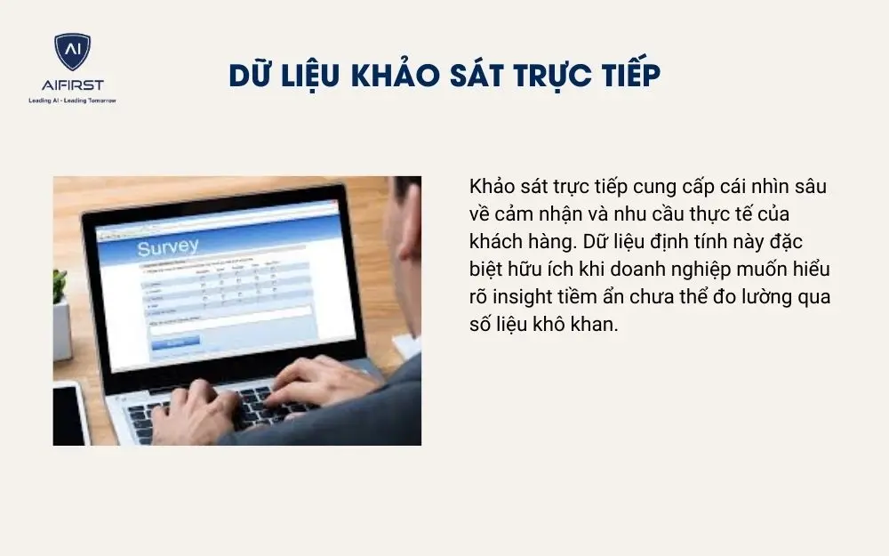 Dữ liệu khảo s&aacute;t trực tiếp