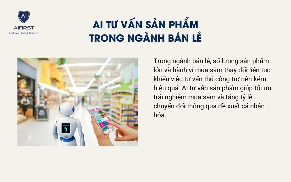 AI tư vấn sản phẩm trong ng&agrave;nh b&aacute;n lẻ