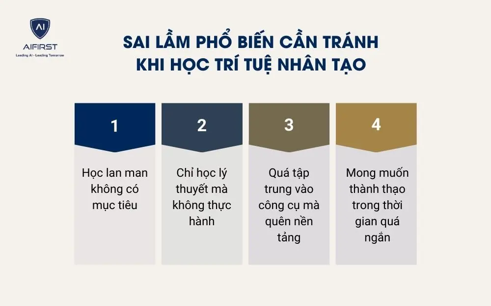 Sai lầm phổ biến cần tr&aacute;nh khi học tr&iacute; tuệ nh&acirc;n tạo