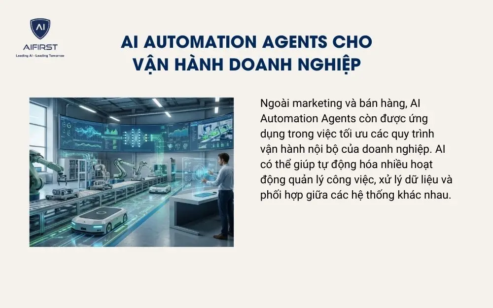 AI Automation Agents cho vận h&agrave;nh doanh nghiệp
