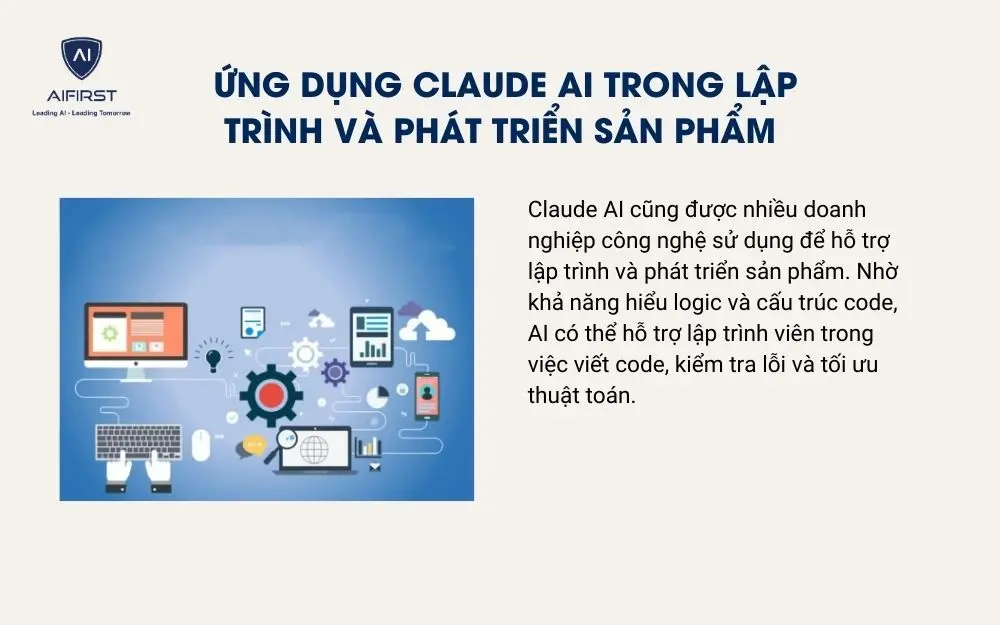 Ứng dụng Claude AI trong lập tr&igrave;nh v&agrave; ph&aacute;t triển sản phẩm