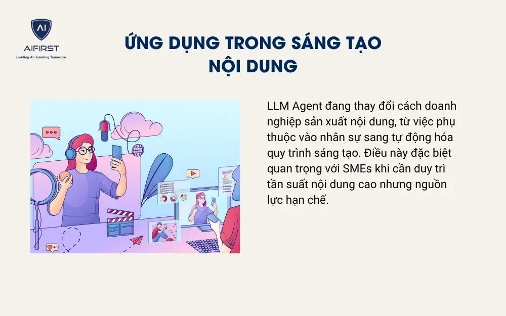 Ứng dụng trong s&aacute;ng tạo nội dung