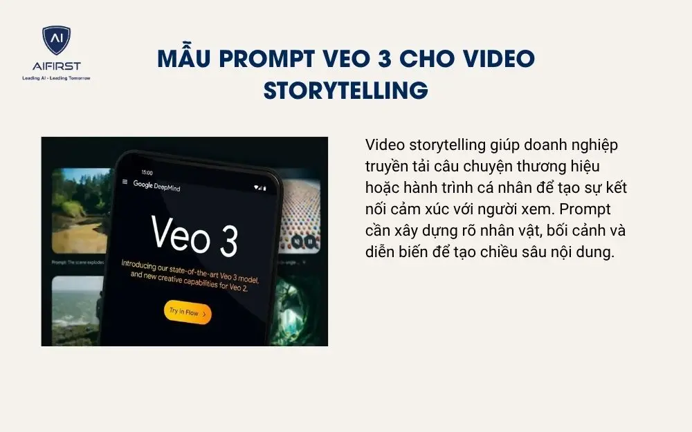 Mẫu prompt VEO 3 cho video storytelling
