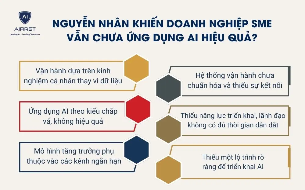 Nguyễn nh&acirc;n khiến doanh nghiệp SME vẫn chưa ứng dụng AI hiệu quả?